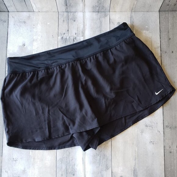 NWT - Nike Swim Black Women's Standard Solid Element Swim Boardshort - Size 2X - Picture 2 of 3